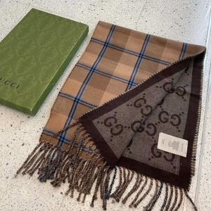 Gucci jacquard reversible scarf